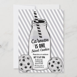 Convite Leite e Cookie Boys 2D Primeiro Aniversário