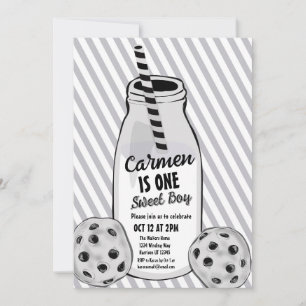 Convite Leite e Cookie Sweet Boy Primeiro Aniversário
