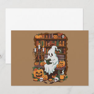 Convite Leitor de Livro Fantasma Presente Amante da Leitur