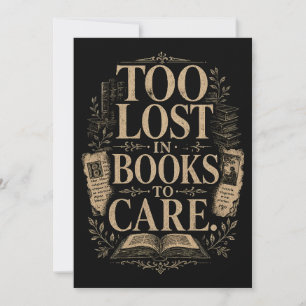 Convite Leitor vintage de academia sombria amante de livro