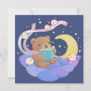 Convite Leitura de Urso de Teddy com Ilustração de Monstro