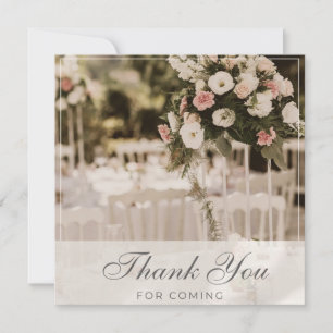 Convite Lembrança de Agradecimento Elegante em Pastel Bege