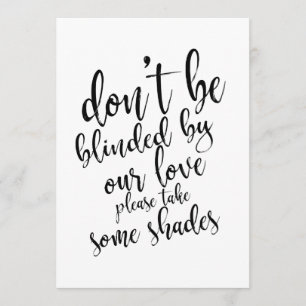 Convite lembrancinhas de óculos de sol para casamento sina