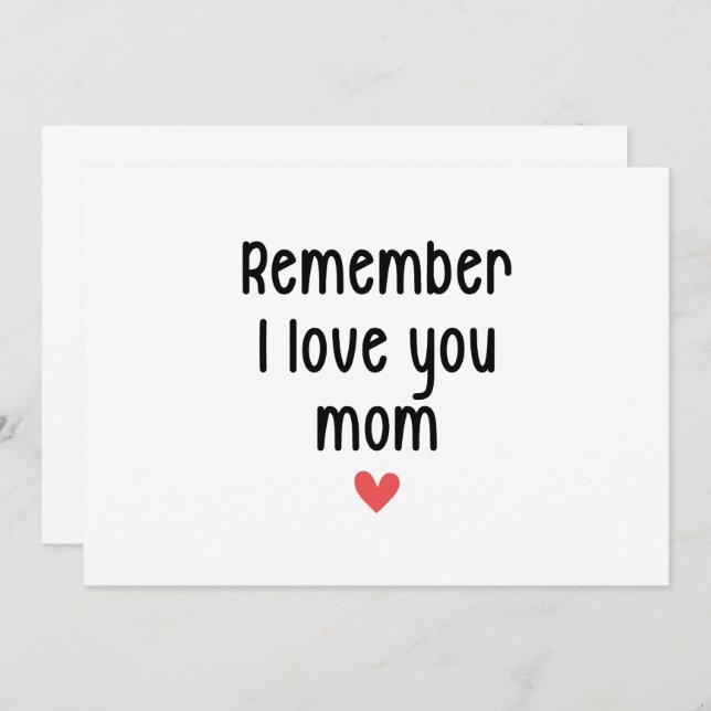 Convite Lembras-Te Que Te Amo Os Presentes Engraçados Da M (Frente/Verso)