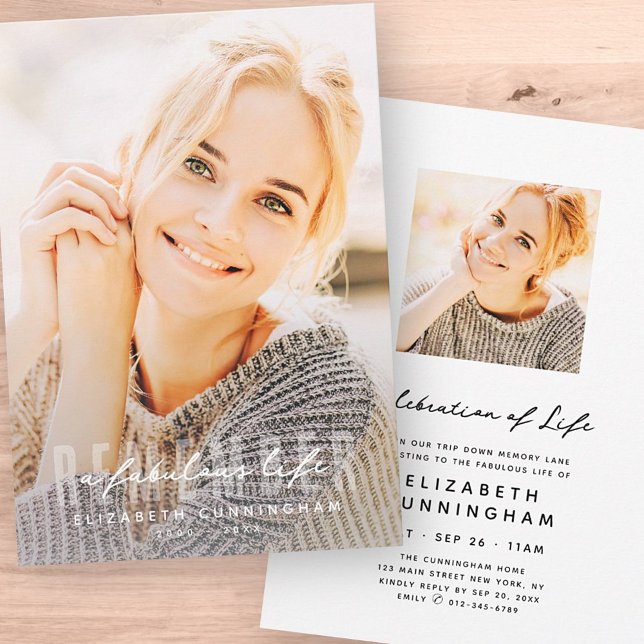 Convite Lembre-se de uma foto moderna do Memorial da Vida  (Criador carregado)