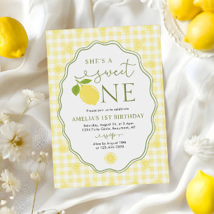 Convite Lemon Cítrico Ela É Uma Doce 1º Aniversário