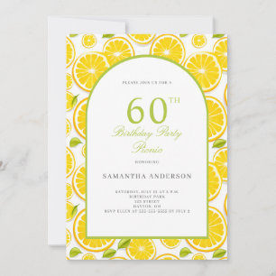 Convite Lemon Citrus 60th Birthday