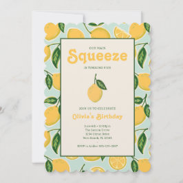Convite Lemon Citrus Squeeze Summer Birthday Invite