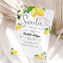 Convite Lemon Floral Baby Shower Invitation
