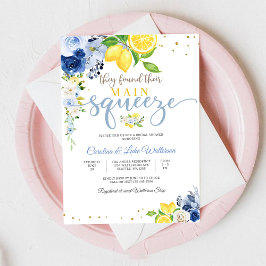 Convite Lemon Floral Bridal Shower Invitation