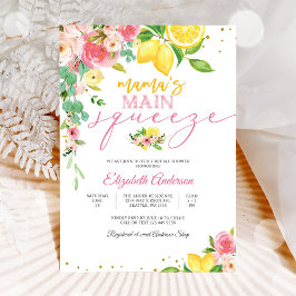 Convite Lemon Floral Bridal Shower Invitation