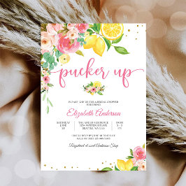 Convite Lemon Floral Bridal Shower Invitation
