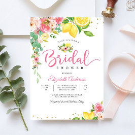 Convite Lemon Floral Bridal Shower Invitation