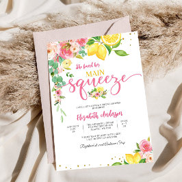 Convite Lemon Floral Bridal Shower Invitation