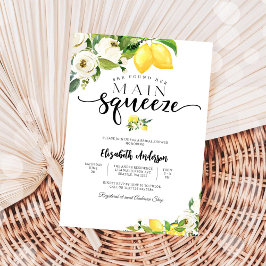 Convite Lemon Floral Bridal Shower Invitation
