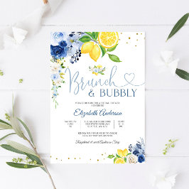 Convite Lemon Floral Bridal Shower Invitation