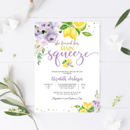Convite Lemon Floral Bridal Shower Invitation