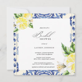 Convite Lemon Floral Mediterranean Bridal Shower