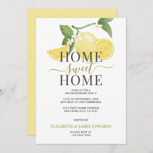 Convite Lemon Home Sweet Home Housearming Party