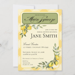 Convite Lemon Themed Bridal Shower Invitation