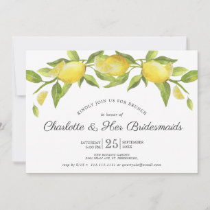 Convite Lemons Blossom Verde Bridesmaids Brunch