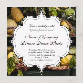 Convite Lemons italianos legantes numa cesta