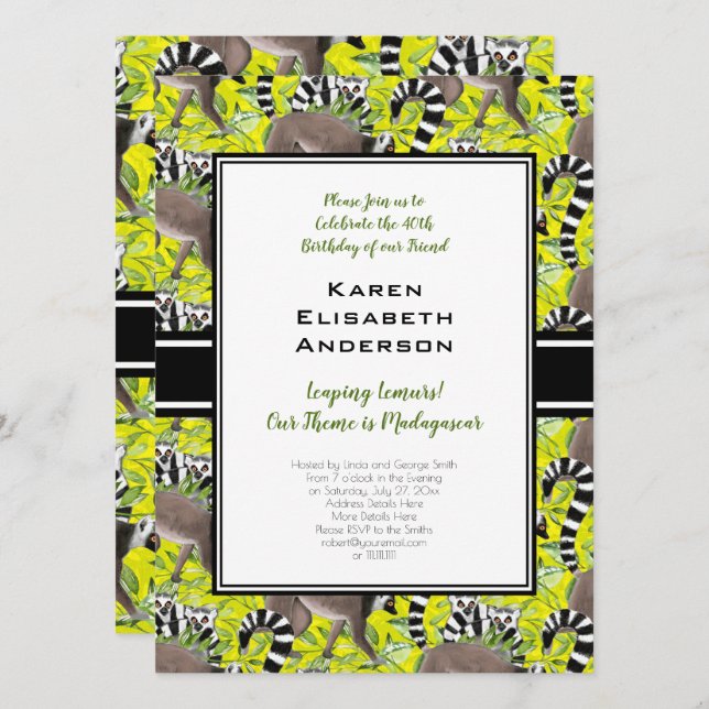 Convite Lêmures Lêmures Calgaxes (Frente/Verso)