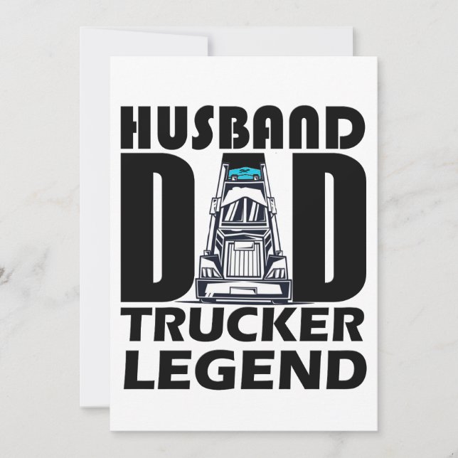 Convite lenda de caminhoneiro pai do marido para pai, pres (Frente)