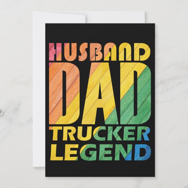 Convite lenda de caminhoneiro pai do marido para pai, pres (Frente)