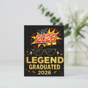 Convite Lenda Graduada 2026 Design de Formatura Divertido 