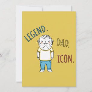 Convite Lenda. Pai. Icon. Dia dos Pais