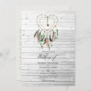 Convite Lenda russa indiana Tribal Boho Wedding