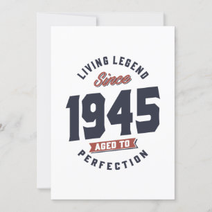Convite Lenda Viva Desde Presente De Aniversário De 1945