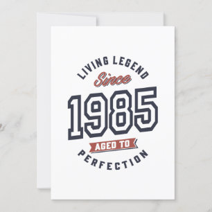 Convite Lenda Viva Desde Presente De Aniversário De 1985
