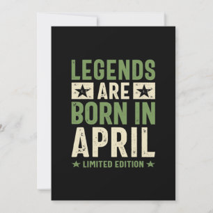 Convite Lendas nascem em abril - Aniversário de Abril