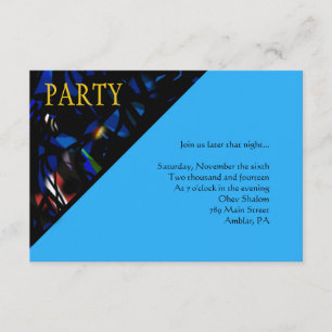 Convite LENDO O Bar TORAH Bat Mitzvah Party Card