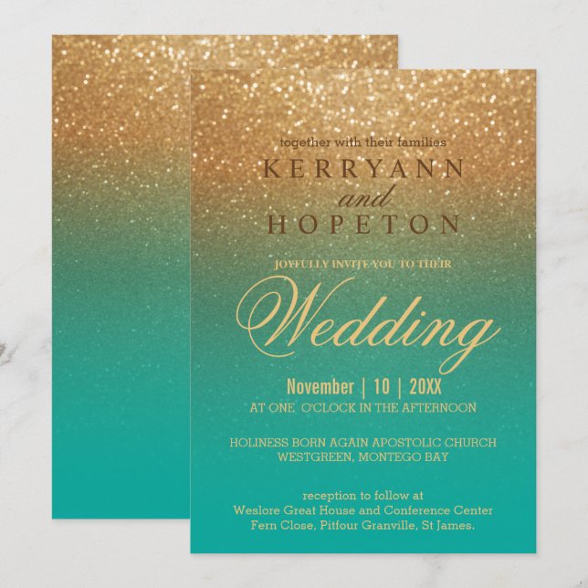 Convite Lente Dourada e lacuna (Frente/Verso)