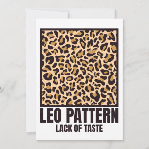 Convite Leo Pattern Bad Taste Fashion Victim