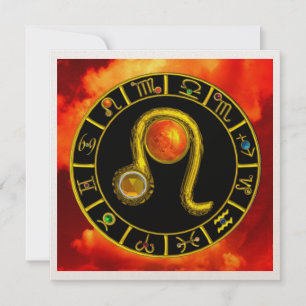 CONVITE LEO,TOPAZ GEM,SINAIS ZODIÁTICOS,FESTA DE ANIVERS