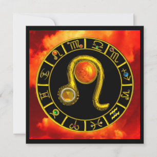 CONVITE LEO,TOPAZ GEM,SINAIS ZODIÁTICOS,FESTA DE ANIVERS