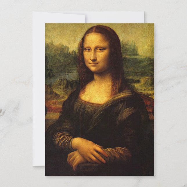 Convite Leonardo da Vinci | Mona Lisa (Frente)