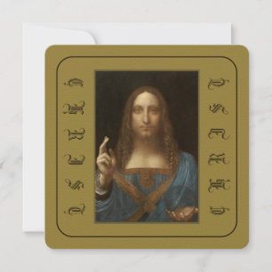 CONVITE LEONARDO DA VINCI SALVATOR MUNDI CRISTO SAVIOR