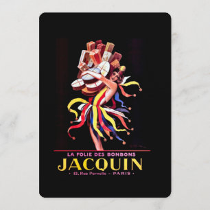 Convite Leonetto Cappiello Jacquin Bonbon Publicidade