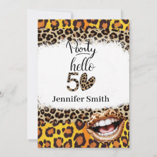 Convite Leopard 50º Aniversário para Mulher
