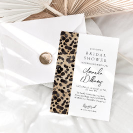 Convite Leopard Animal Imprima Chá de panela moderno