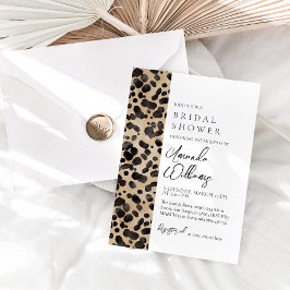 Convite Leopard Animal Imprima Chá de panela moderno