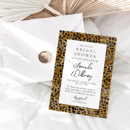 Convite Leopard Imprima Chá de panela moderno de tendência