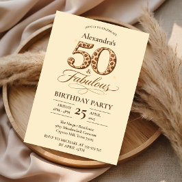 Convite Leopard Neutro 50 & Incrível Aniversário