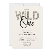 Leopard Print Wild One Birthday