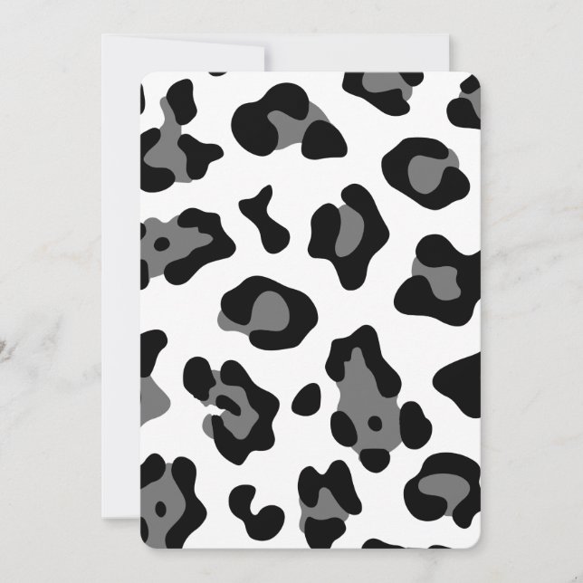 Convite leopardo-da-neve (Frente)